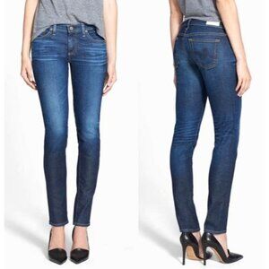 AG Adriano Goldschmied Jeans‎ Women 26 Blue Dark Wash The Stilt Cigarette Leg